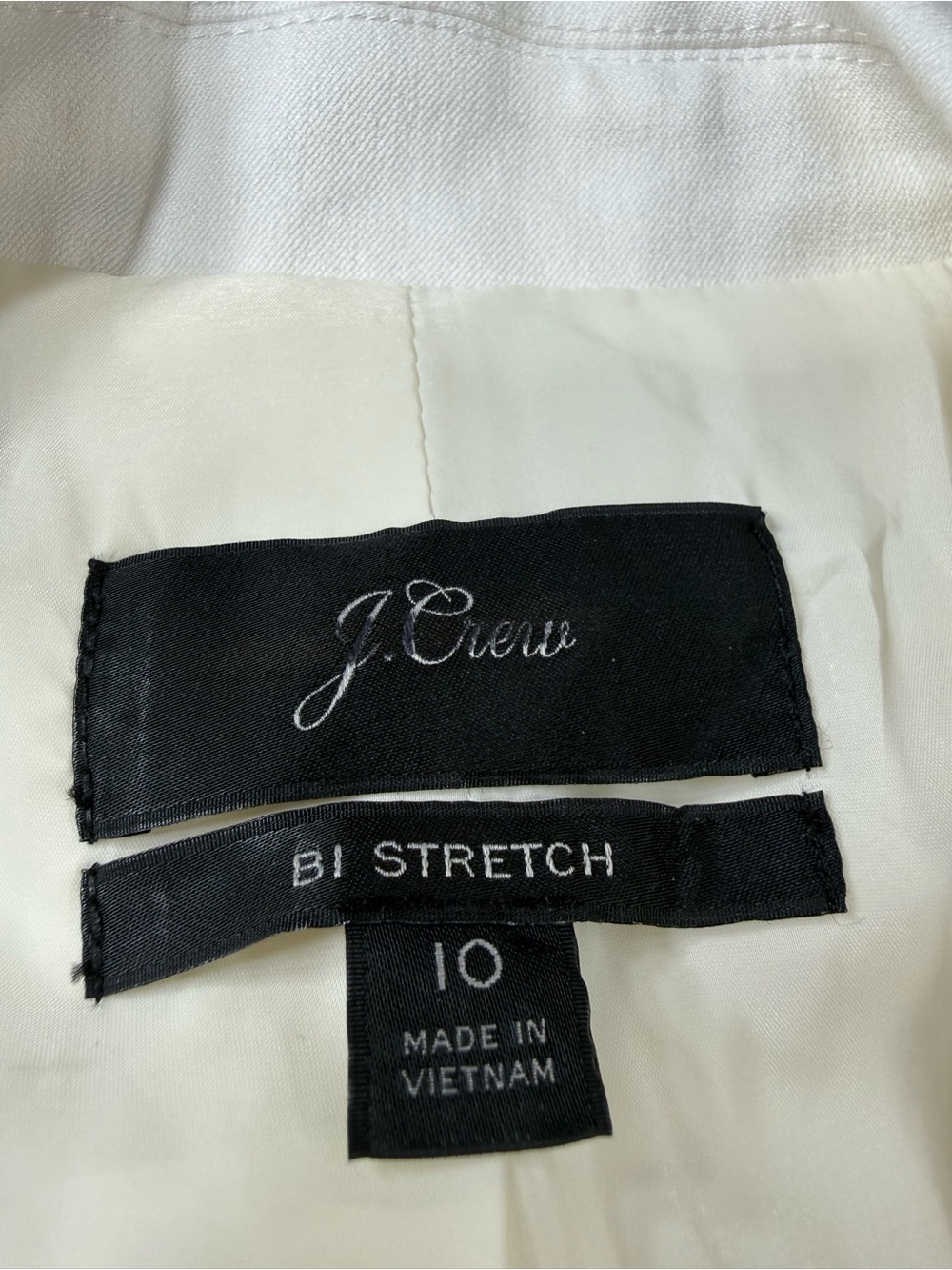 J. Crew Bi- Stretch White Single-Button Blazer Jacket Size 10 - Picture 9 of 12